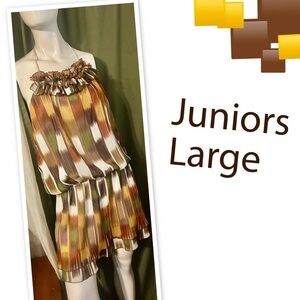 Multicolor Pleated Women's Skirt